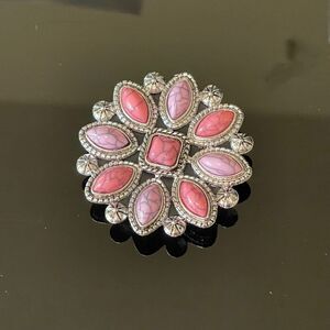 Pink and Lavender Floral Phone Grip Western Ladies Adjustable Holder Brand New